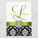 Search for black green white wedding invitations Gold