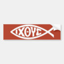 Search for ichthys bumper stickers Christian fish symbol