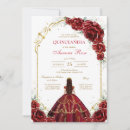 Search for red quinceanera invitations Mis quince anos