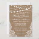 Search for burlap bridal shower invitations Rustic