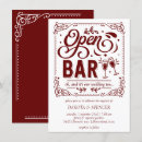 Search for open bar and a wedding invitations Funny
