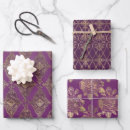 Search for gold and purple wrapping paper Flowers