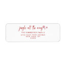 Search for red snowflake return address labels Calligraphy