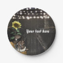 Search for western country wedding plates Sunflowers