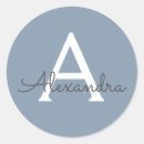 Search for light blue and white stickers Monogrammed