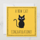 Search for new pet cat congratulations cards Fun
