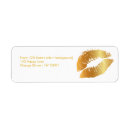 Search for gold lips return address labels Kiss