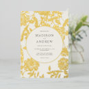 Search for gilded floral invitations Botanical