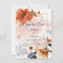 Search for orange blue save the dates Watercolor