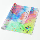Search for feathers wrapping paper Watercolors