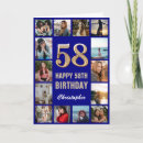 Search for 58 birthday cards Fifty eighth birthday