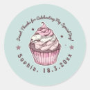 Search for vintage cupcake stickers Birthday