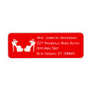 Search for high heel shoe return address labels Red