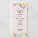 Search for pretty wedding programs Watercolor floral