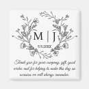 Search for monogram thank magnets Black and white