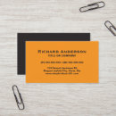 Search for black and orange business cards For him