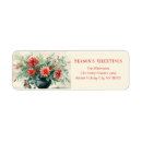 Search for winter season return address labels Watercolor