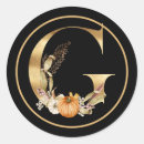Search for gold monogram letter g initials stickers Elegant