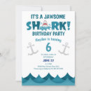 Search for shark birthday invitations Ocean