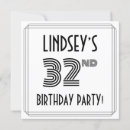 Search for 32nd birthday invitations Stylish