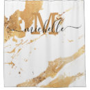 Search for marble pattern shower curtains Black and gold