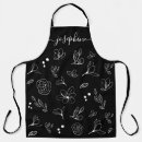 Search for black and white floral aprons Modern