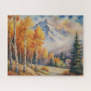 Search for autumn forest puzzles Watercolor