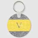 Search for yellow and grey key rings White