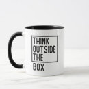 Search for think outside the box mugs Thinking