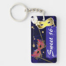 Search for masquerade party key rings Sweet 16