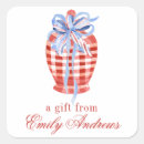 Search for red and white gingham stickers Bow