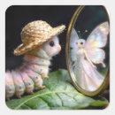 Search for caterpillar square stickers Butterfly