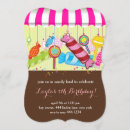 Search for candy shop birthday invitations Party