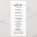 Search for boho wedding programs Black and white