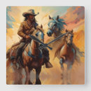 Search for western horse clocks Cowboy