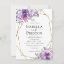 Search for purple lavender gold wedding invitations Foil