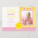 Search for chevron 1st birthday invitations Girl