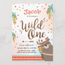Search for tribal birthday invitations Wild one birthday