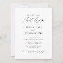 Search for love wedding invitations Black and white