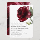Search for red rose wedding invitations Minimalist