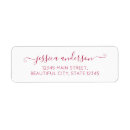 Search for maroon return address labels Burgundy