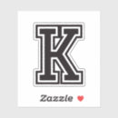 Search for initial letter k stickers Black and white
