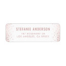 Search for rose gold confetti return address labels Elegant
