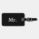 Search for his and hers luggage tags Mr and mrs