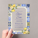 Search for navy blue yellow wedding invitations Positano