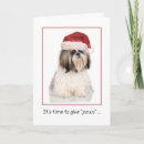Search for cute shih tzu christmas cards Santa