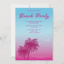 Search for beach destination birthday invitations Palm trees