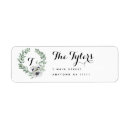 Search for flower wreath return address labels White