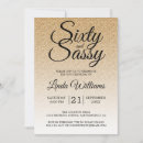 Search for sixty and fabulous birthday invitations Gold