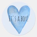 Search for baby boy birth announcement stickers Watercolor